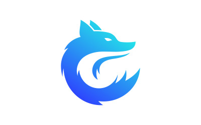Fox vektör Logo illüstrasyon simgesi tasarım şablonu v.2