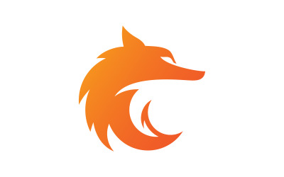 Fox vektör Logo illüstrasyon simgesi tasarım şablonu v.3