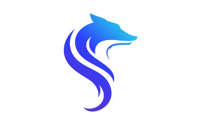Fox vektör Logo illüstrasyon simgesi tasarım şablonu v.4