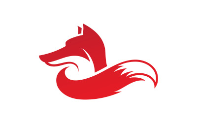 Fox vektör Logo illüstrasyon simgesi tasarım şablonu v.5