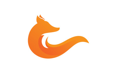 Fox vektör Logo illüstrasyon simgesi tasarım şablonu v.8