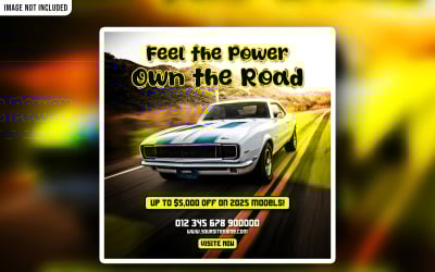Social Media Car Sales Promotional PSD Ads Banner