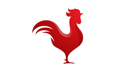 Sylwetka koguta ikona wektorowa Logo ilustracja projekt v.14