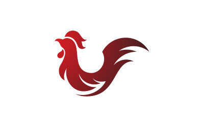 Sylwetka koguta ikona wektorowa Logo ilustracja projekt v.4