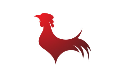Sylwetka koguta ikona wektorowa Projekt ilustracji logo v.2