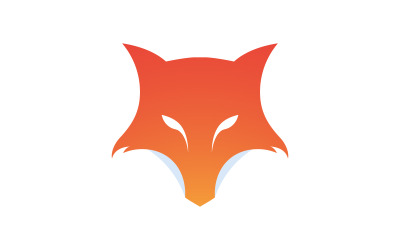 Szablon projektu ikony ilustracyjnej logo wektorowego lisa v.9