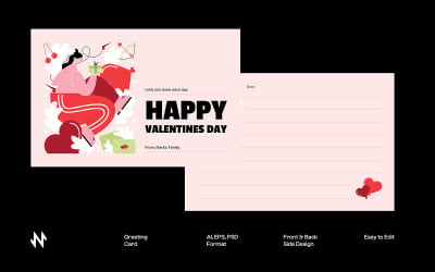 Valentine Greeting Card Template