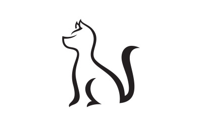 Cute Cat icon design vector illustration design template v.4