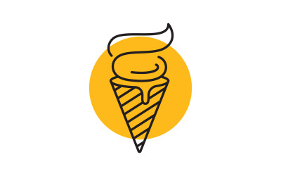 Illustrazione del modello di progettazione dell&amp;#39;icona vettoriale del gelato dolce v.2
