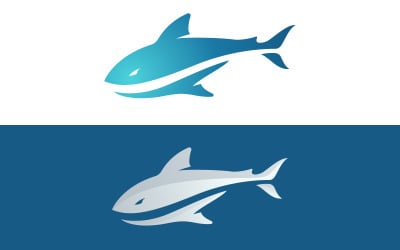 Illustrazione di pericolo di squalo icona design Template Vector v.3