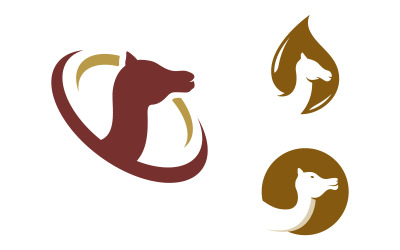 Kamel-Symbol, Vektorgrafik-Design-Vorlage v.16