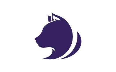 可爱猫咪图标设计矢量插图设计模板 v.2