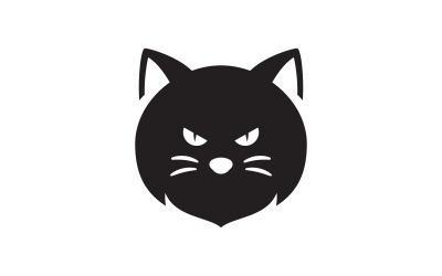 Niedliche Katzensymbol-Design-Vektor-Illustrations-Design-Vorlage v.1