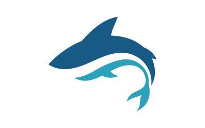 Projekt ikony ilustracji Shark Danger Szablon Vector v.10