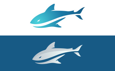 Projekt ikony ilustracji Shark Danger Szablon Vector v.3