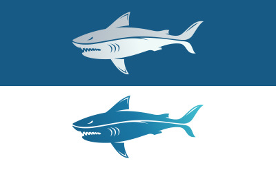 Projekt ikony ilustracji Shark Danger Szablon Vector v.4