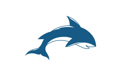 Projekt ikony ilustracji Shark Danger Szablon Vector v.8