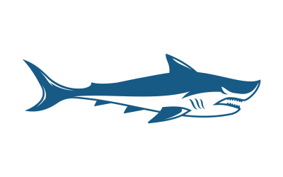 Projekt ikony ilustracji Shark Danger Szablon Vector v.9