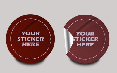 Sticker Mockup Template Design -42