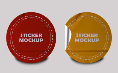 Sticker Mockup Template Design -44