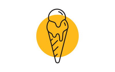 Süßes Eis Vektor-Symbol Design-Illustration Vorlage v.17