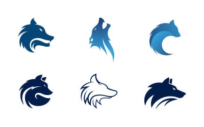 Wolf Head Template vector illustration template v.18
