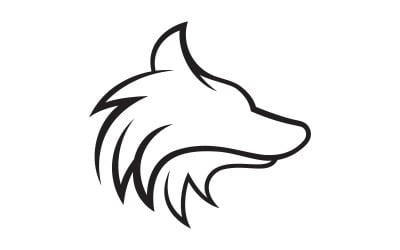 Wolf Head Template vector illustration template v.4