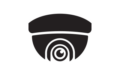 CCTV Güvenlik Vektör simgesi tasarım çizimi Şablonu v.2
