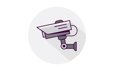 Ilustracja projektu ikony wektorowej CCTV Security Szablon v.11