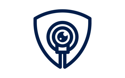 Ilustracja projektu ikony wektorowej CCTV Security Szablon v.15