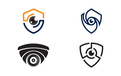 Ilustracja projektu ikony wektorowej CCTV Security Szablon v.23