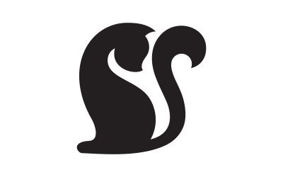 Niedliche Katzensymbol-Design-Vektor-Illustration-Design-Vorlage v.7