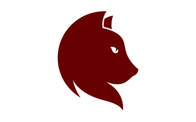 Niedliche Katzensymbol-Design-Vektor-Illustrations-Design-Vorlage v.6