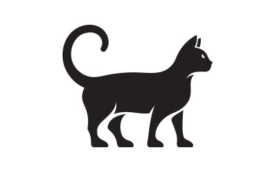 Sevimli Kedi simgesi tasarım vektör çizim tasarım şablonu v.9