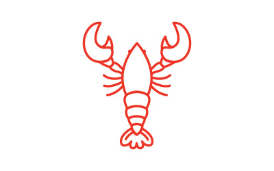 Shrimp seafood vector icon illustration design template v.14