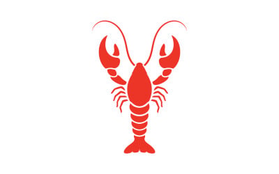 Shrimp seafood vector icon illustration design template v.3