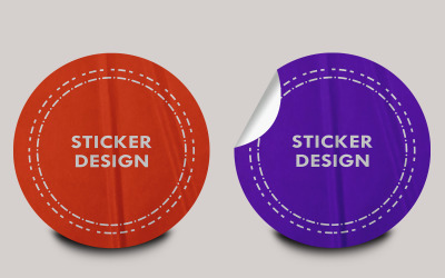 Sticker Mockup Template Design -48