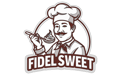 Ilustração do logotipo do chapéu do chef