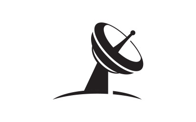 Ilustración de diseño de icono de vector global de satélite Plantilla v.9