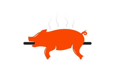Pig cute symbol Template vector icon illustration design v.15