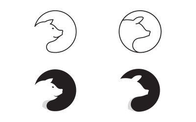 Pig cute symbol Template vector icon illustration design v.16