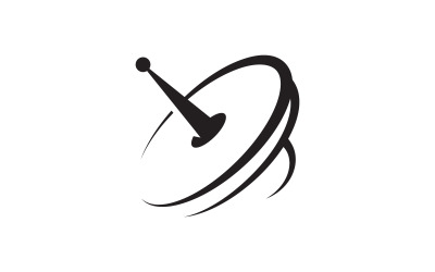 Plantilla de diseño de icono vectorial global de satélite v.13