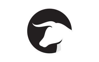 Plantilla de diseño de ilustración de icono vectorial del logotipo de Tauro v.12