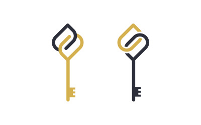 Plantilla de diseño de ilustración vectorial de icono de propiedad clave v.4