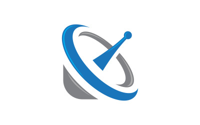 Satelite Global Vector Icon Design Template v.16