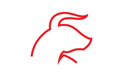 Szablon projektu ilustracji ikony wektorowej logo Taurus v.6