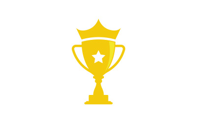 Trofeum Zwycięzca Wektor ikona projekt ilustracja Szablon v.1