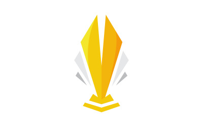 Trofeum Zwycięzca Wektor ikona projekt ilustracja Szablon v.4
