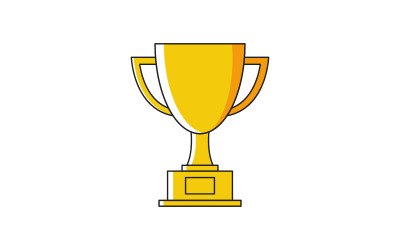 Trophäengewinner Vektor-Symbol-Design-Illustration Vorlage v.5