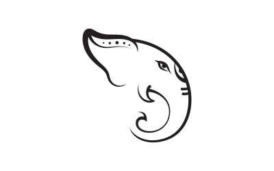 Ganesha Logo Vector ícone design ilustração Modelo v.11